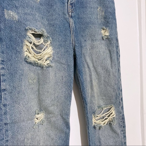 Free People Jeans Bren High Waist Distressed Boyfriend Jean Size 25 NWOT - Picture 7 of 11